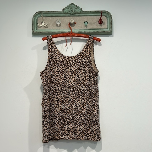 Old Navy cotton Leopard Print Tank Top women’s xl sleeveless - Picture 5 of 5